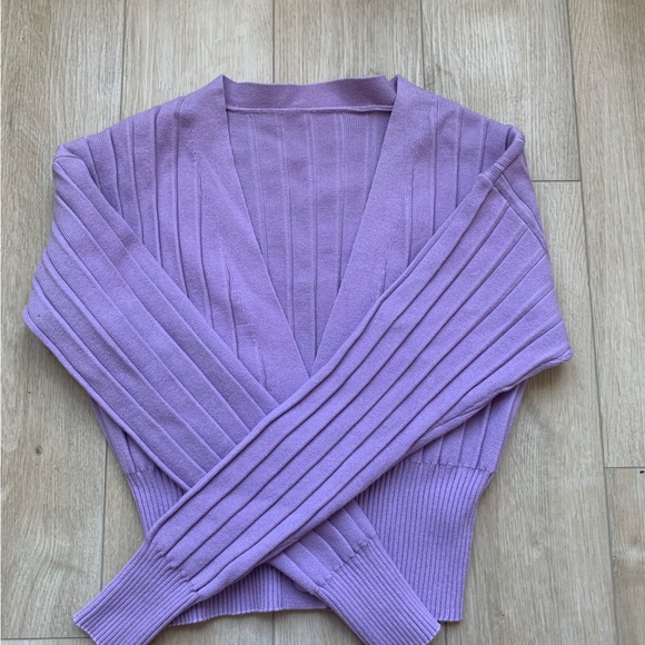 Lilac plunge cardigan - NWOT - Picture 2 of 3